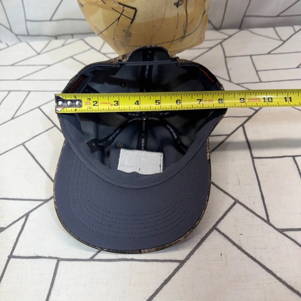 Nomad Snapback Hat OSFM Brown Realtree Timber Camo Hunting Logo Patch Cap